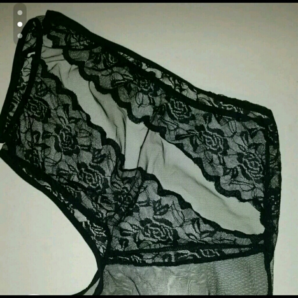 NWOT One piece cross over shoulder lingerie